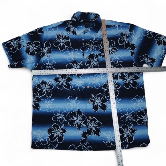 Extreme Gear VTG Y2K Tropical Hawaiian Floral Shirt Men's L Short Sleeve Button - Picture 7 of 9